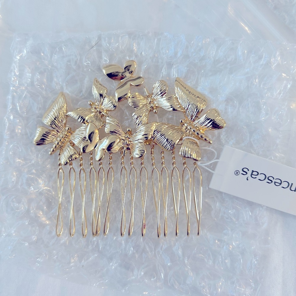 NWT TWO Francesca’s Nancee Butterfly Hair Comb BUNDLE (set of 2)